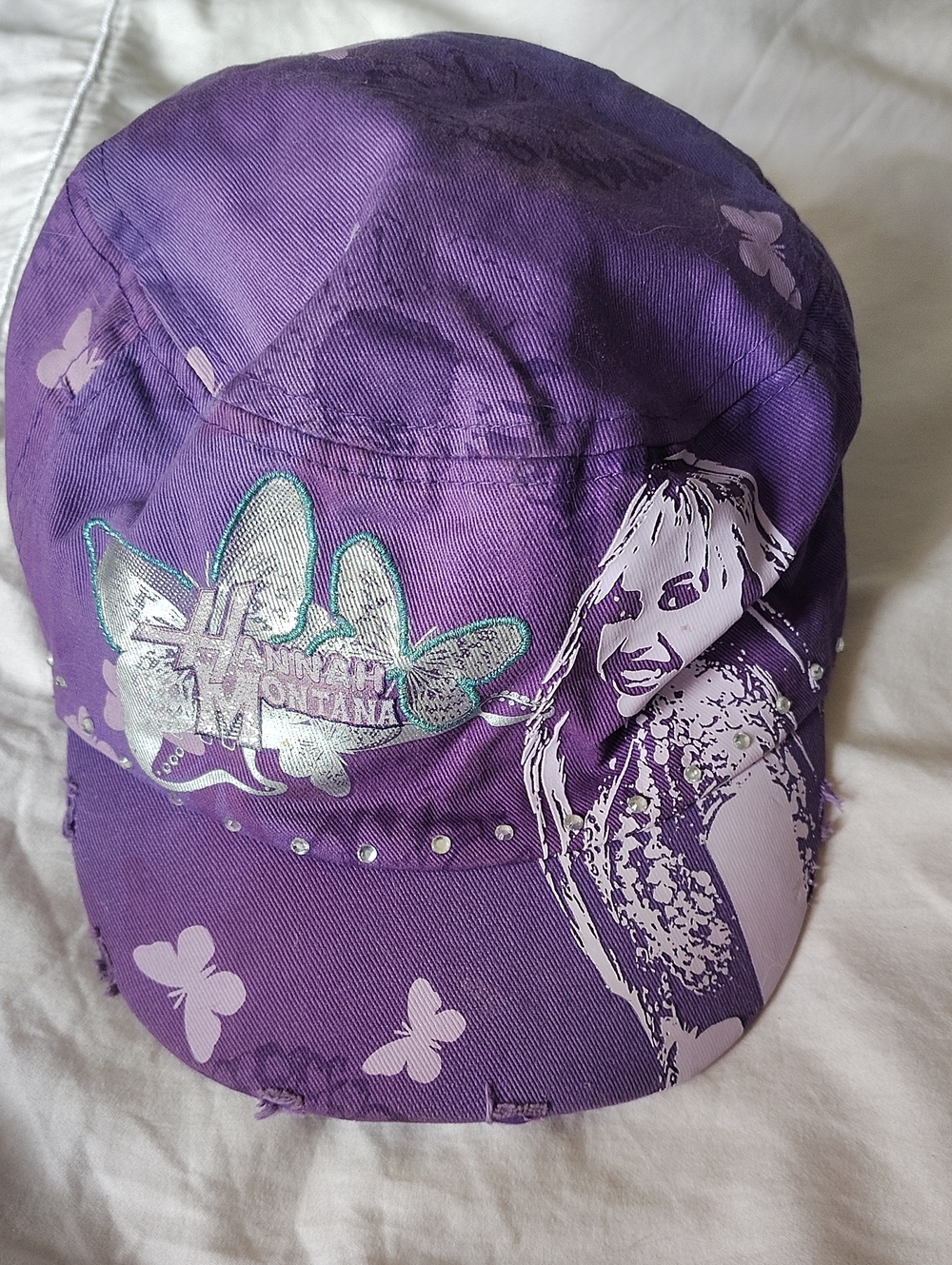 Hannah Montana Kids Purple Butterfly Cap